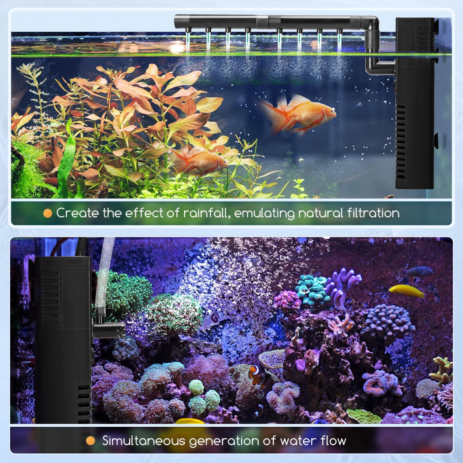 Thumbnail 1 de Nobleza Filtro per Acquario 5W con portata 230 L/h (filtro interno) per vasche da 20 a 50 litri