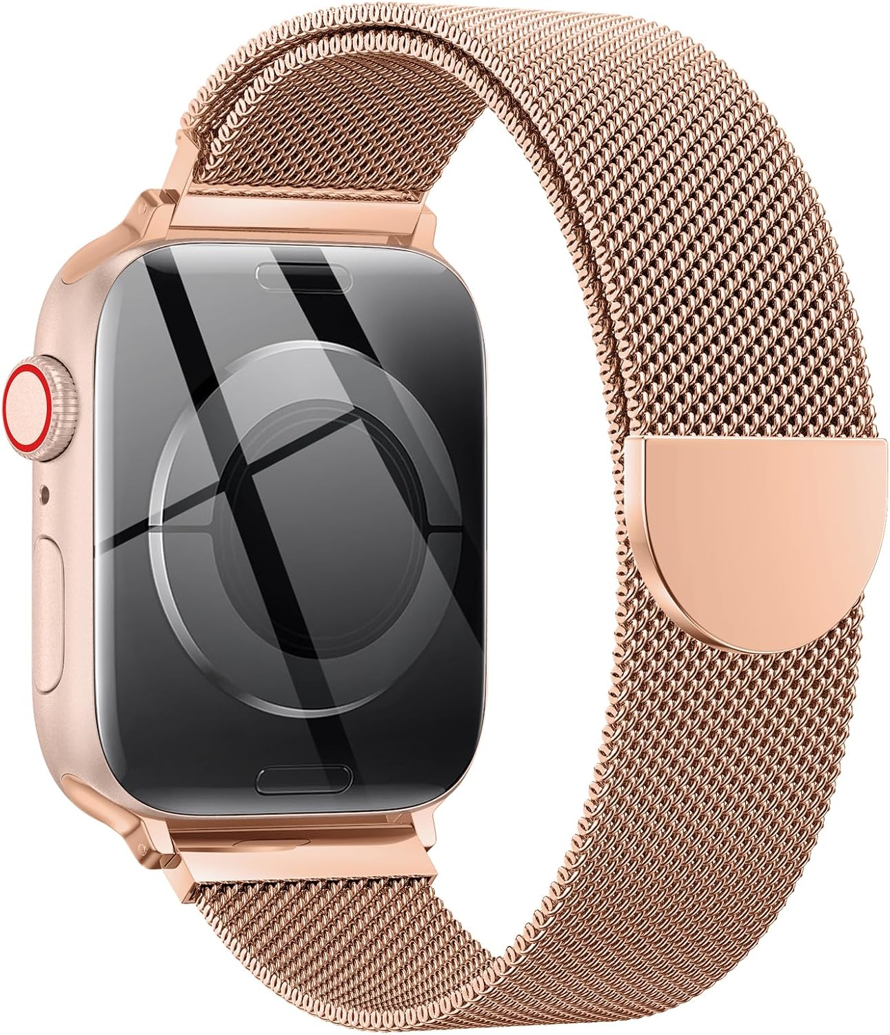 Thumbnail 6 de OULUOQI Cinturino di ricambio in acciaio inox per Apple Watch: stile milanese e magnetico