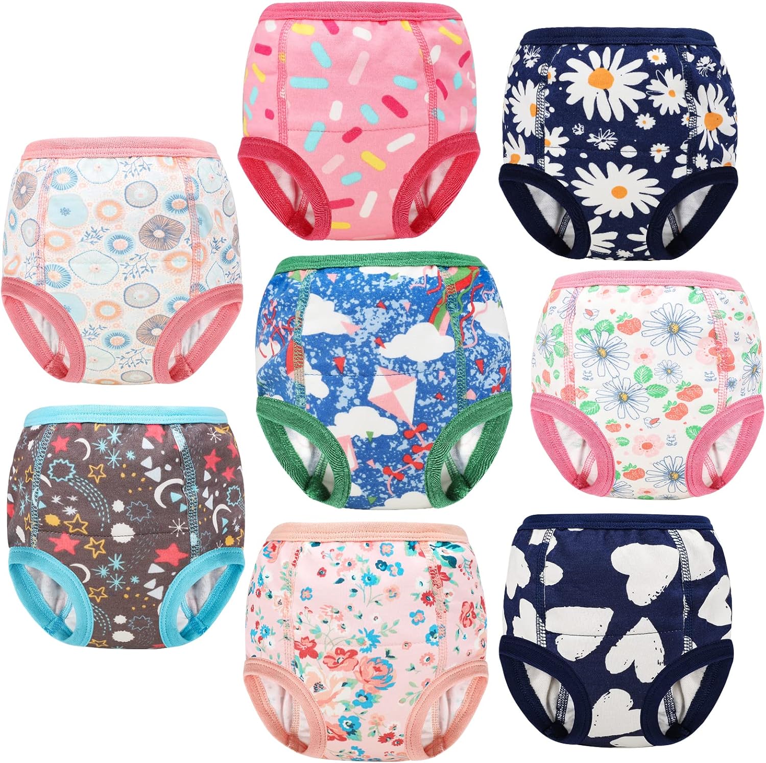 Thumbnail 6 de Flyish Direct Cotton Potty Training Pants for Boys – 8 Pairs, 3 Years, Brown Dinosaur