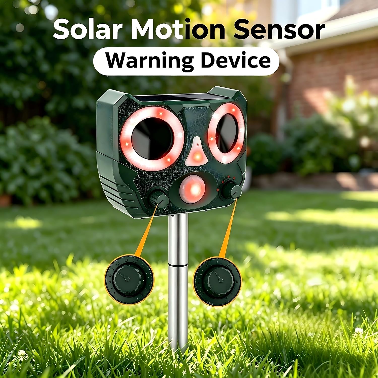 Detalle 2 de Lsbtaucp SJZ-119A Solar Animal Deterrent with 5 Modes and USB Charging