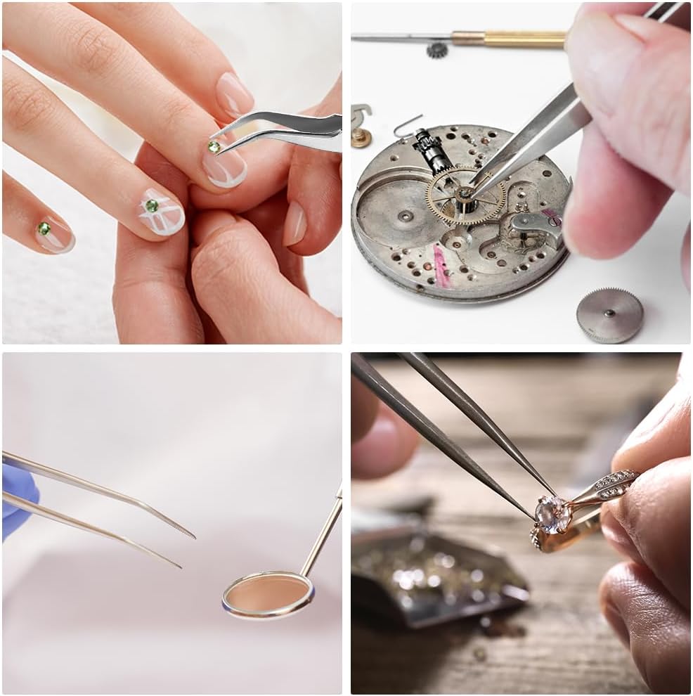 Thumbnail 6 de Ainiv Pinzette di Precisione in Acciaio Inox – pinzette multiuso per laboratorio, artigianato e cucina
