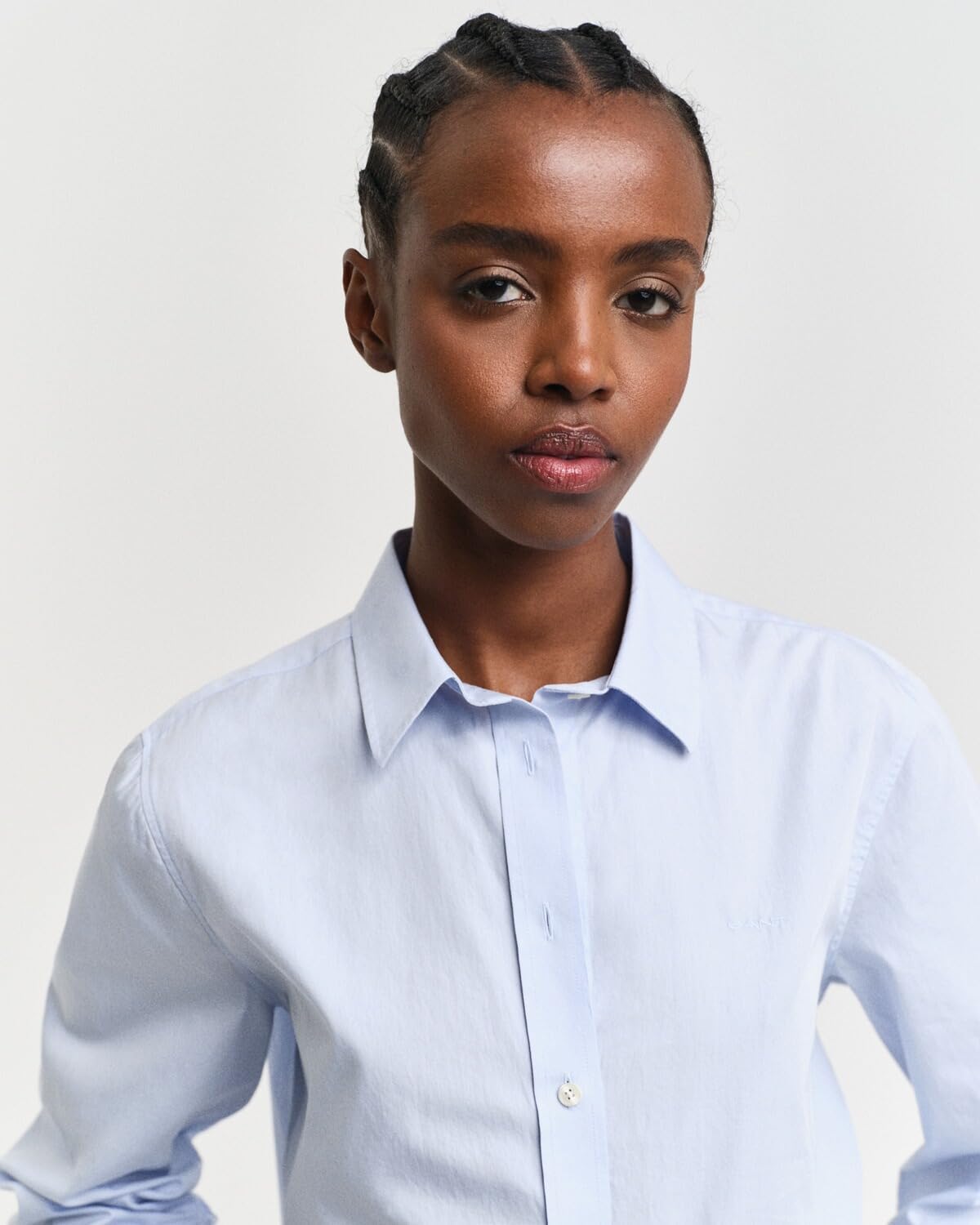 Detalle de Gant Damen REG Poplin Shirt mit Button-Down-Kragen (1er Pack)