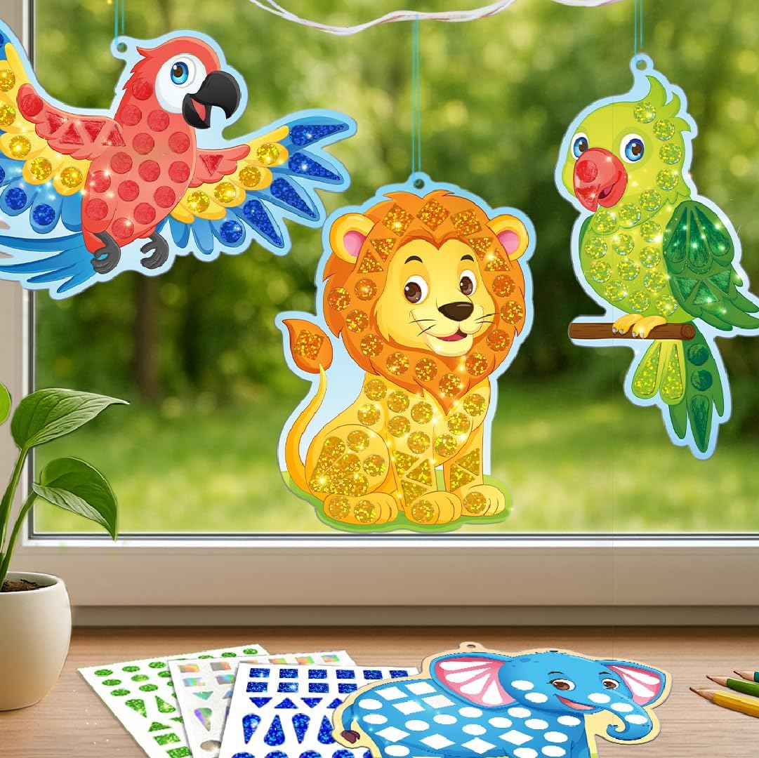 Thumbnail 6 de IImagimake Mirror Mosaic Animals & Birds Kids Art Set