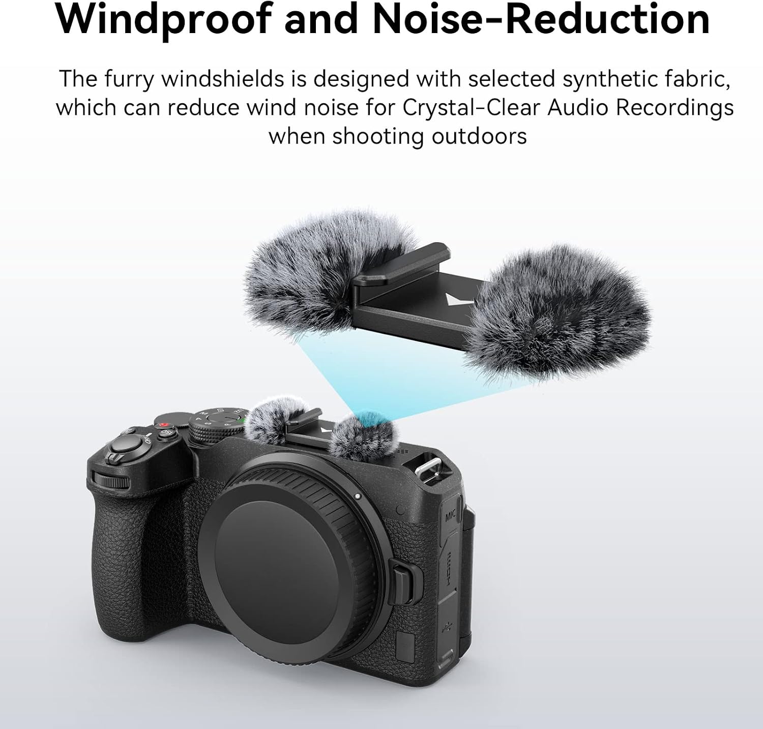 Thumbnail 1 de SMALLRIG Pare-brise avec adaptateur Cold Shoe pour Nikon Z 30 (Nylon + Fibre) – 3859