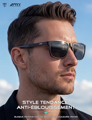 Detalle de ATTCL Lunettes de Soleil Homme Polarisées UV400 Léger AL-MG – Conduite, Voyage