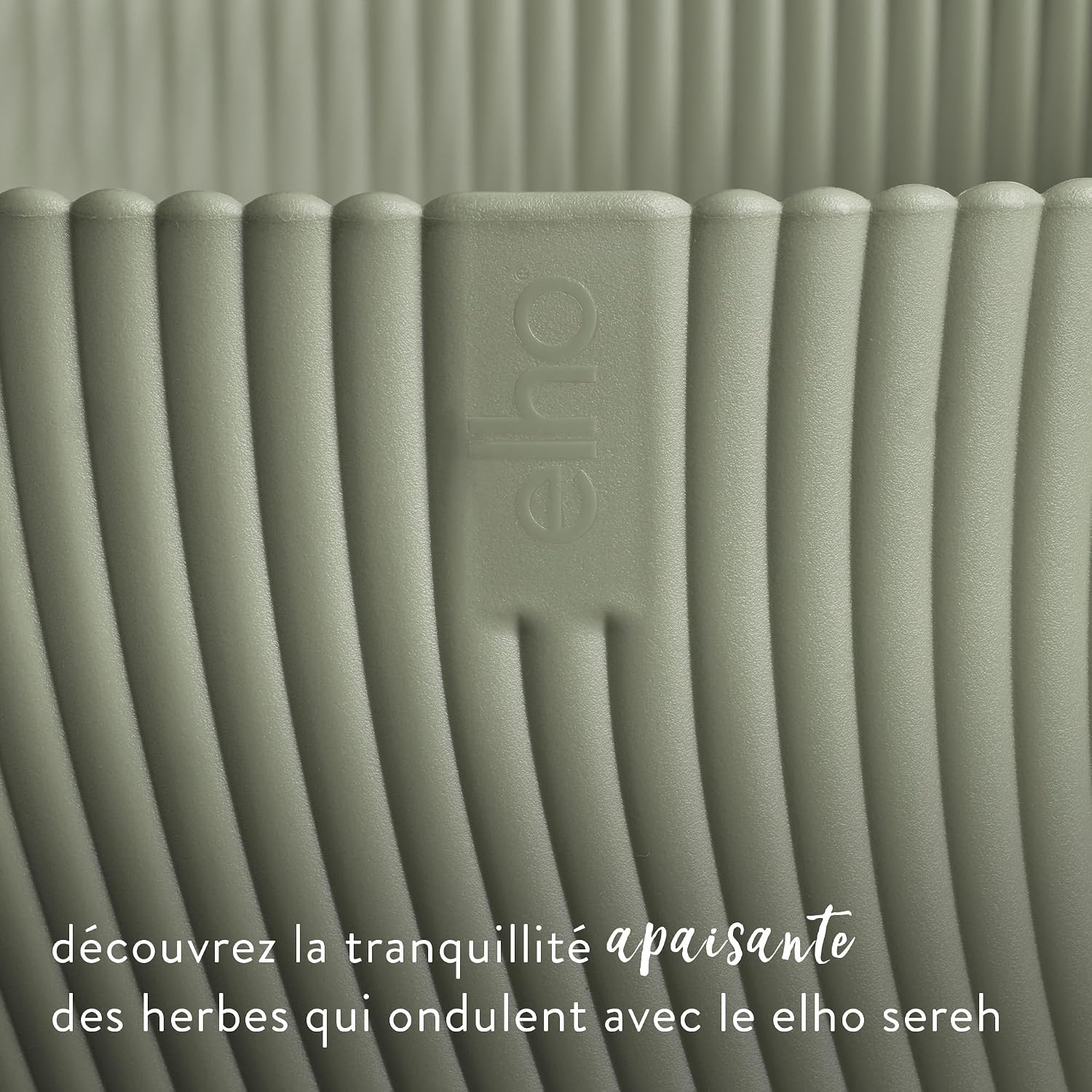 Detalle de Elho Sereh Rond 30cm Pot de Fleur - Nordic Green | Ø 29,5 cm × H 25,3 cm