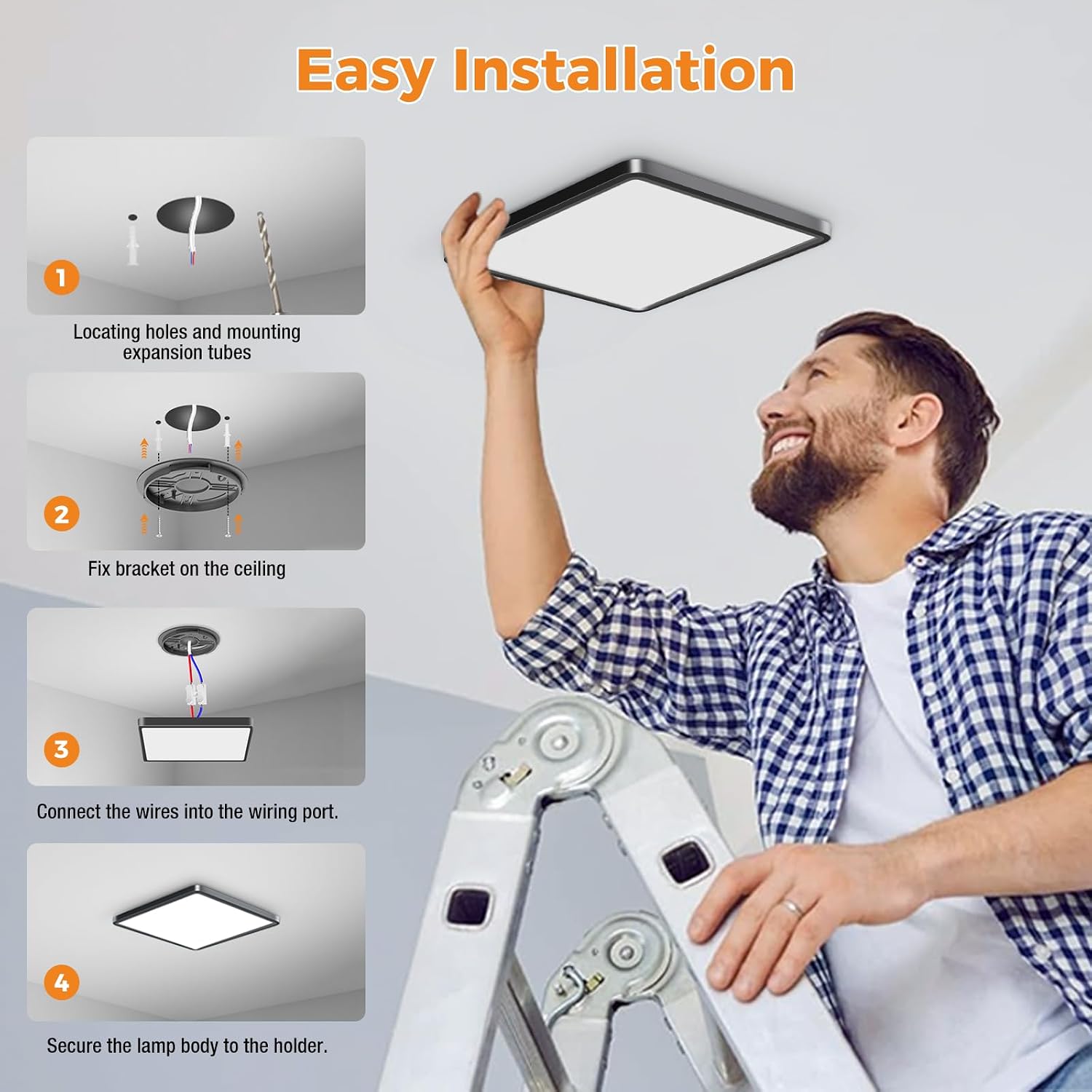 Thumbnail 5 de Slochi LED Ceiling Light 3 Colour Temp
