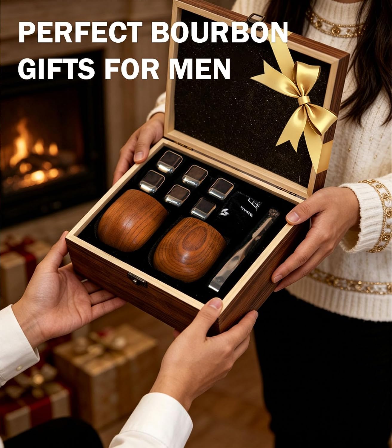 Thumbnail 6 de Wooden Whiskey Glass Set, Charred Oak