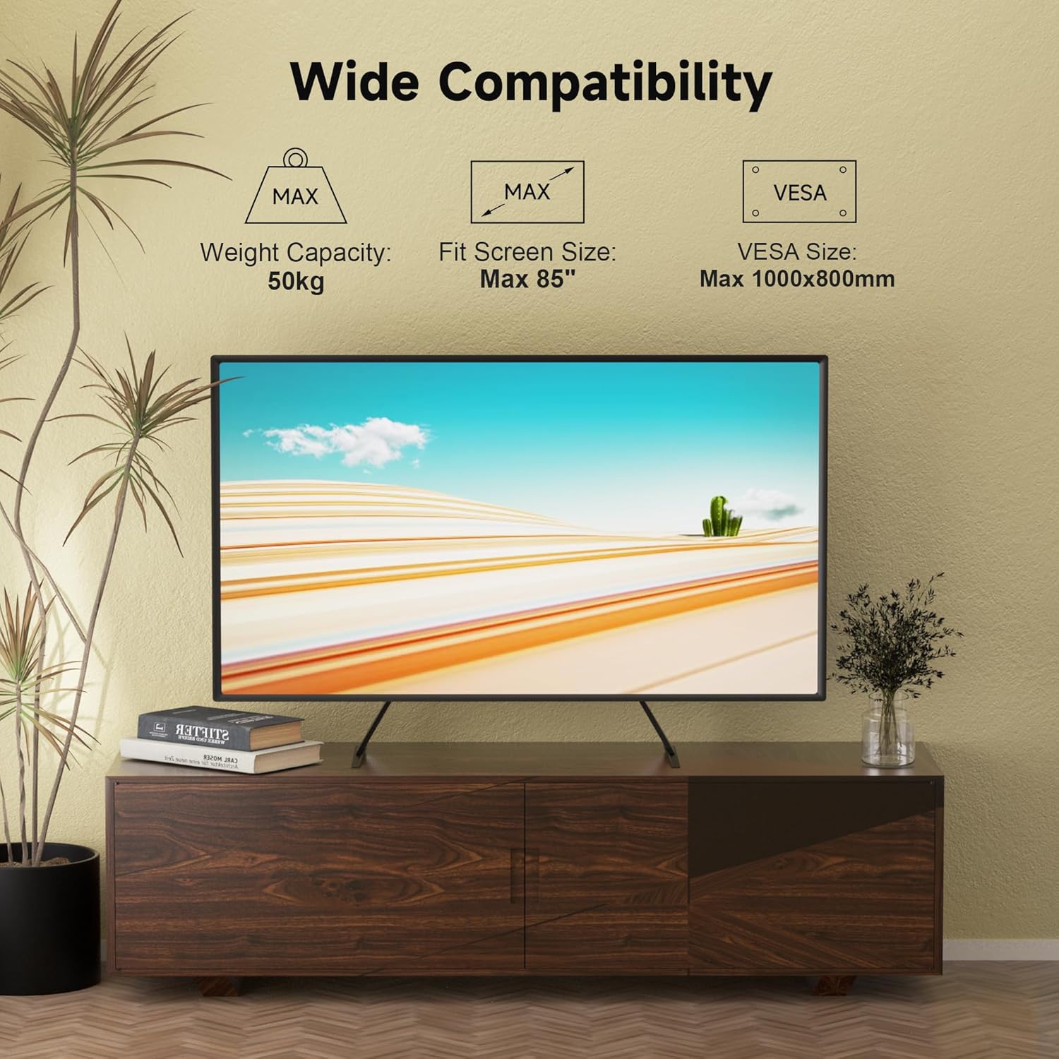 Thumbnail 4 de Suptek Universal TV Stand Base with 3-Height Adjustable Legs for 27–85 Inch TVs