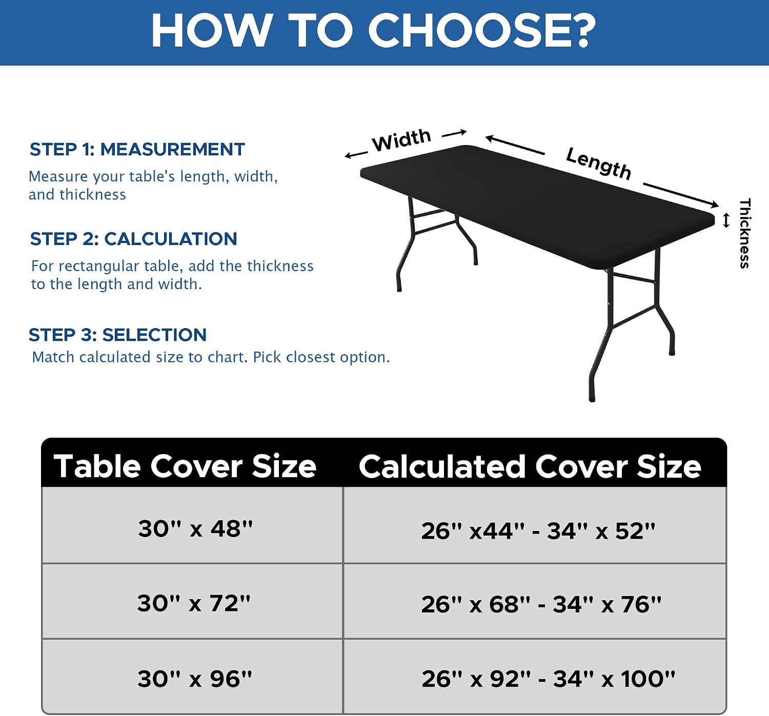 Thumbnail 6 de Enjoyidea Fitted Tablecloth 6 ft Pack