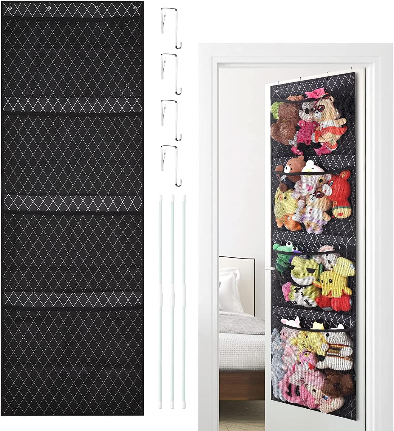 Over Door Teddy Hammock Toy Storage Net
