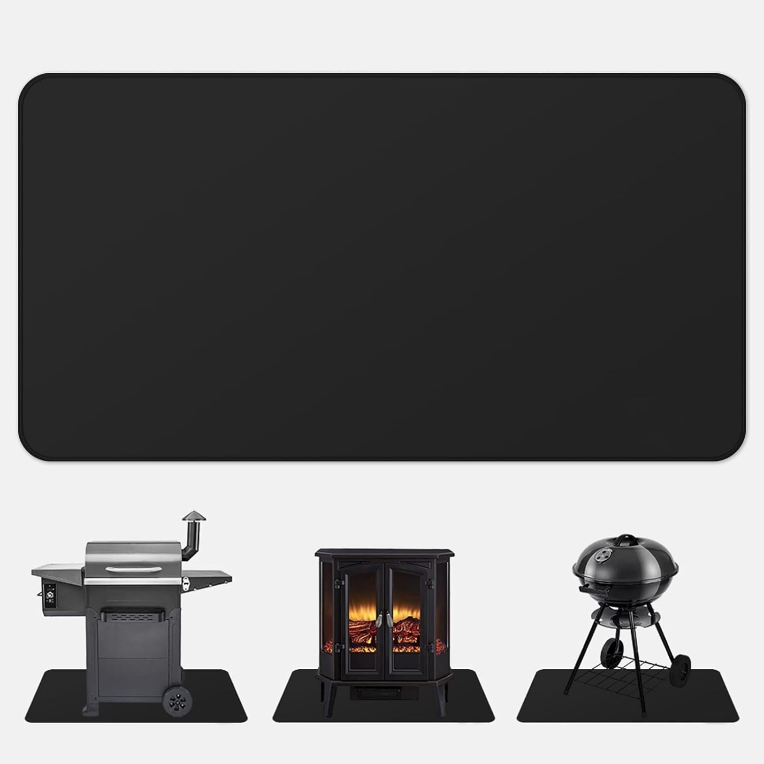 FLASLD Tappeto protettivo per camino 60×104 cm