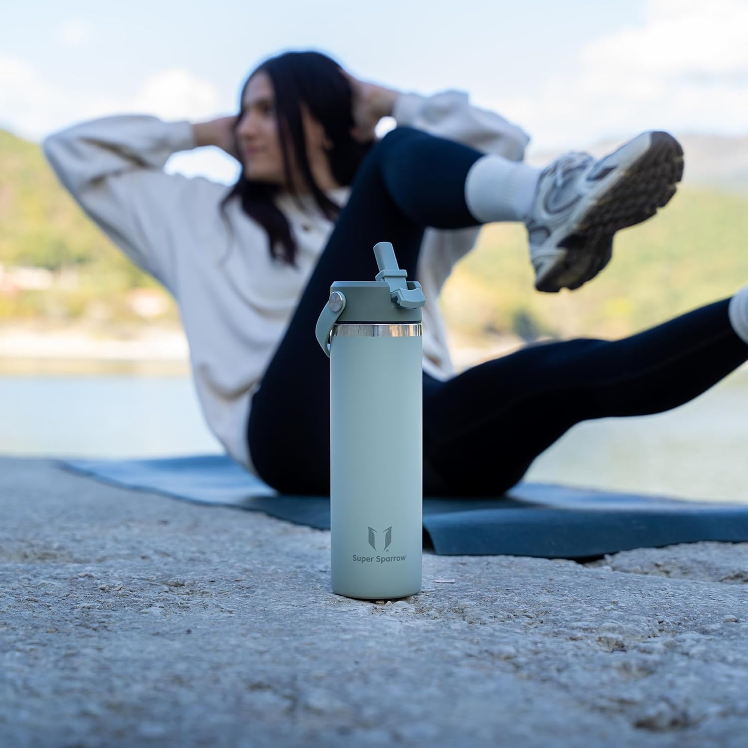 Detalle de Sparrow Trinkflasche Edelstahl 1.2L – Weithals-Design, SwivelSip, BPA-frei