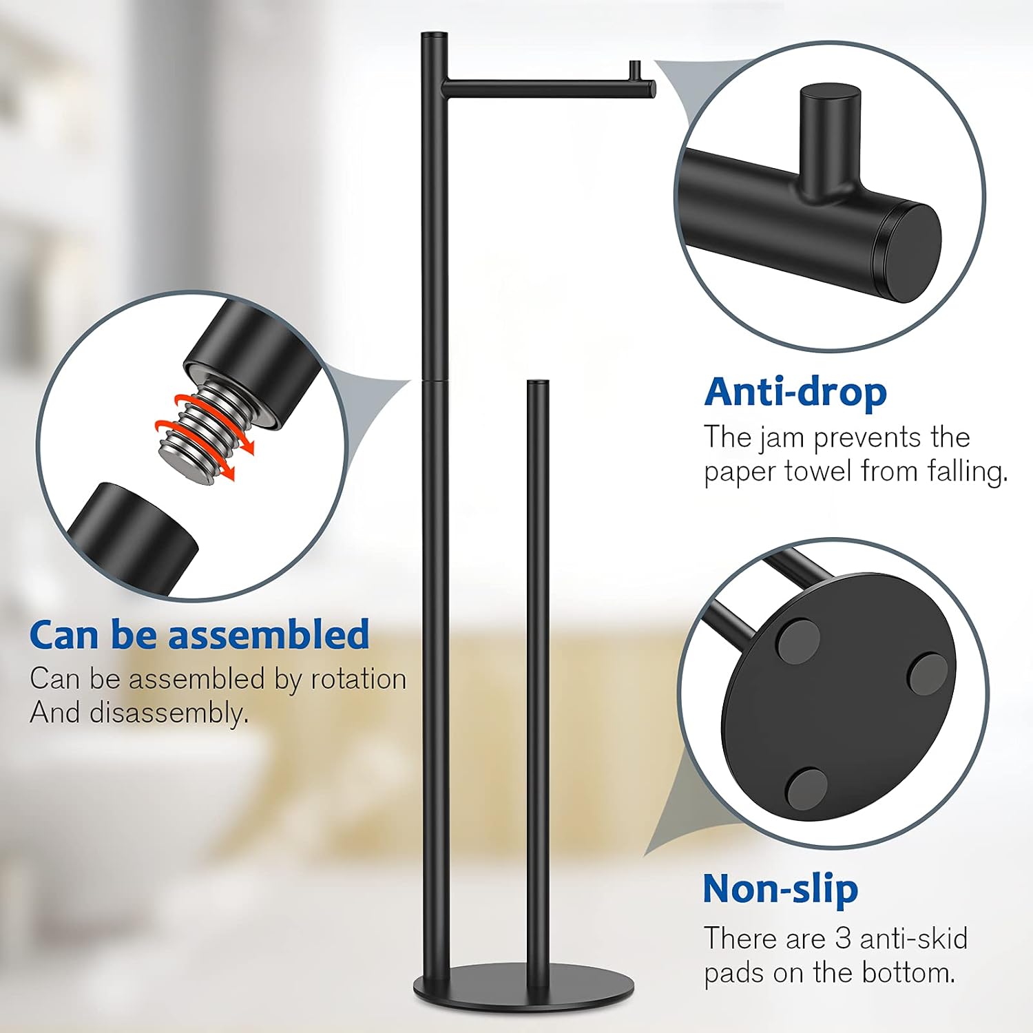 Detalle de Freestanding Toilet Paper Holder, 4-Roll Storage