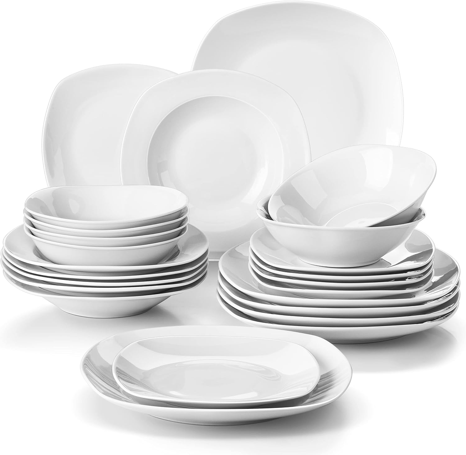 Detalle de MALACASA Vajilla Elisa 24 piezas porcelana
