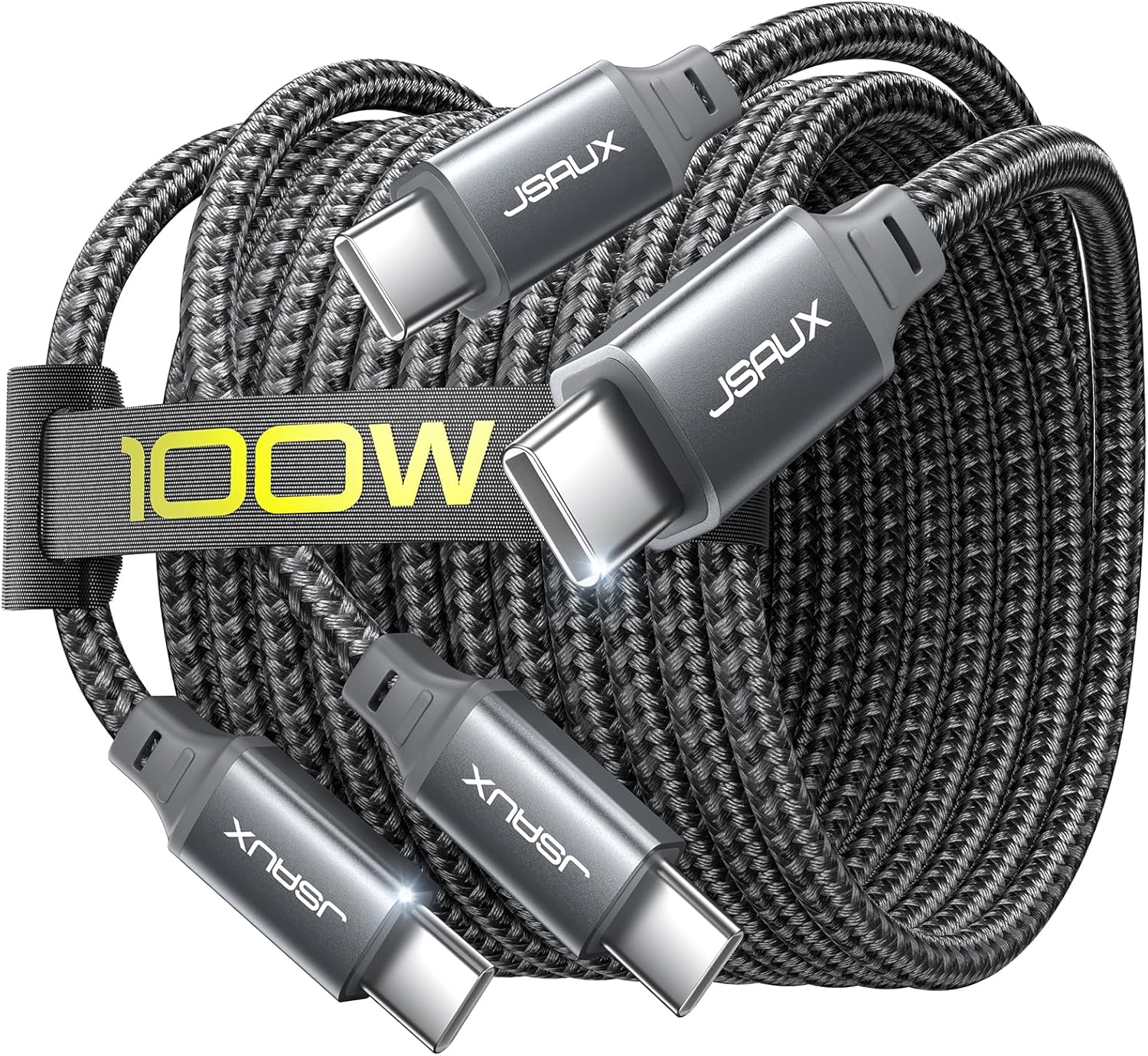 Detalle de JSAUX 100W USB C to USB C Cable 6.6ft Pack