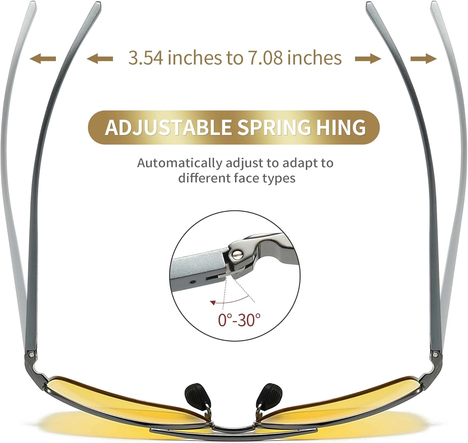 Detalle de SUNGAIT Lightweight Rectangular Polarized Sunglasses
