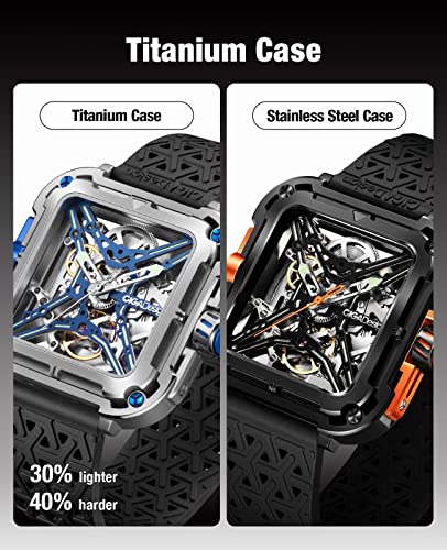 Thumbnail 3 de CIGA Design X Series SUV reloj automático hombre esqueleto de cristal de zafiro (Titanio Azul)