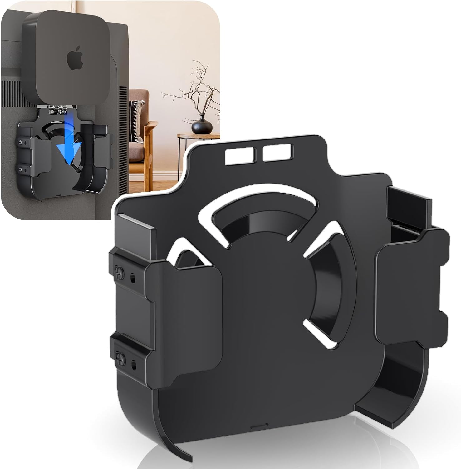 Detalle de Cozcty Mount for Apple TV: Wall-Mmounted Behind-TV Bracket (Black) for All Generations
