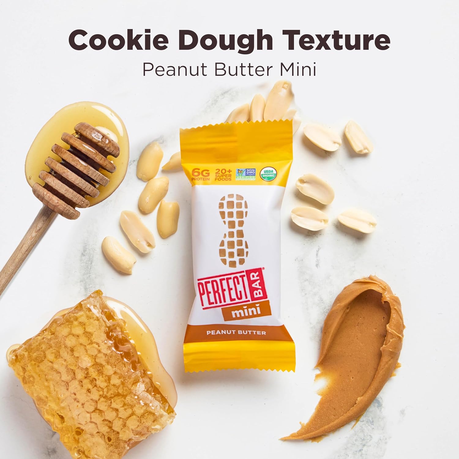 Detalle 1 de Perfect Bar Mini Peanut Butter Protein Bars, 6g Protein, 120 Calories, 24 Count