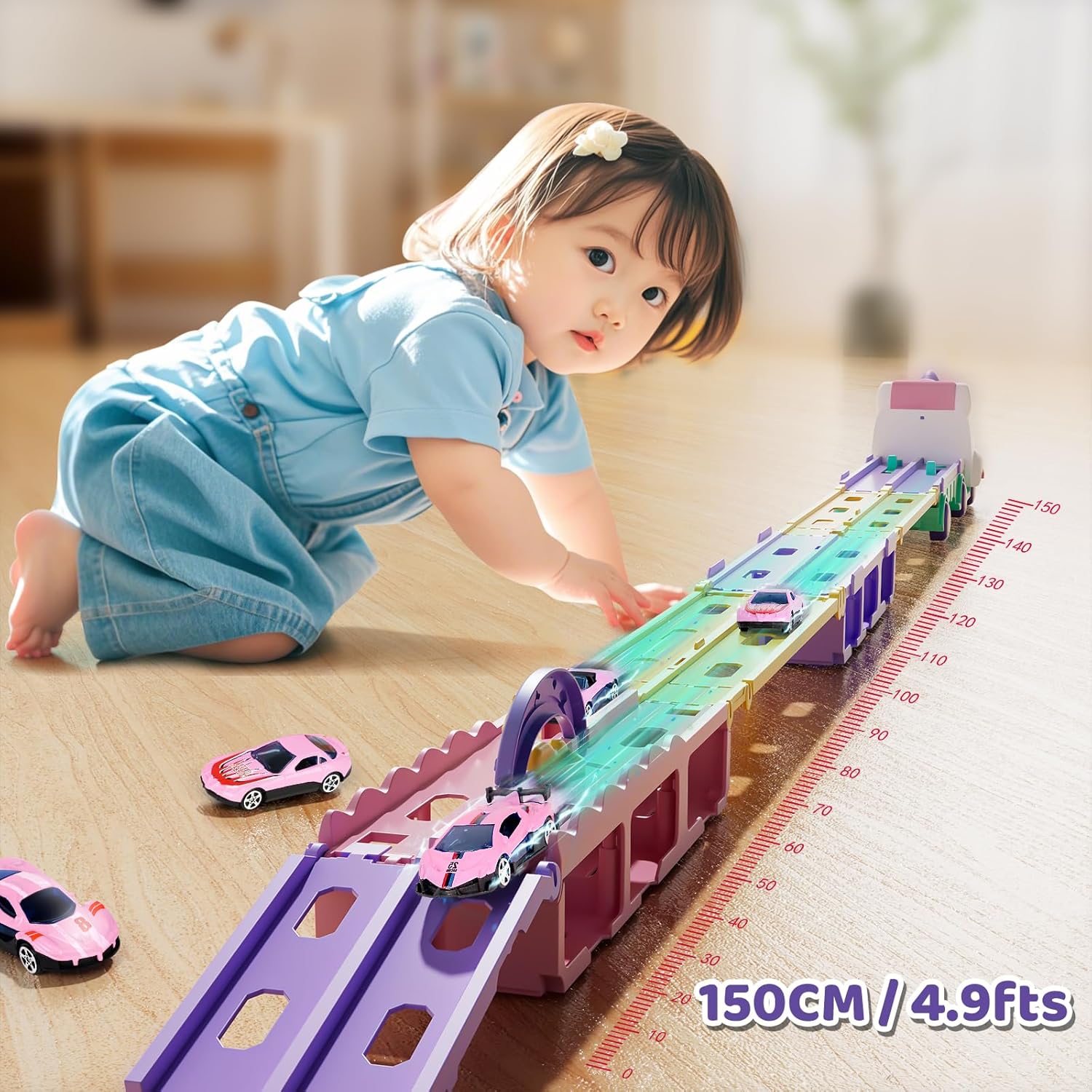 Thumbnail 4 de Lehoo Castle Unicorn Transporter and Race Track – 2-in-1 Play Set for Toddlers