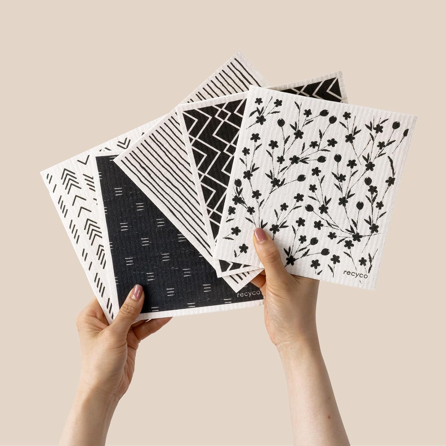 Detalle de RECYCO 5-Pack Geometric Dishcloths