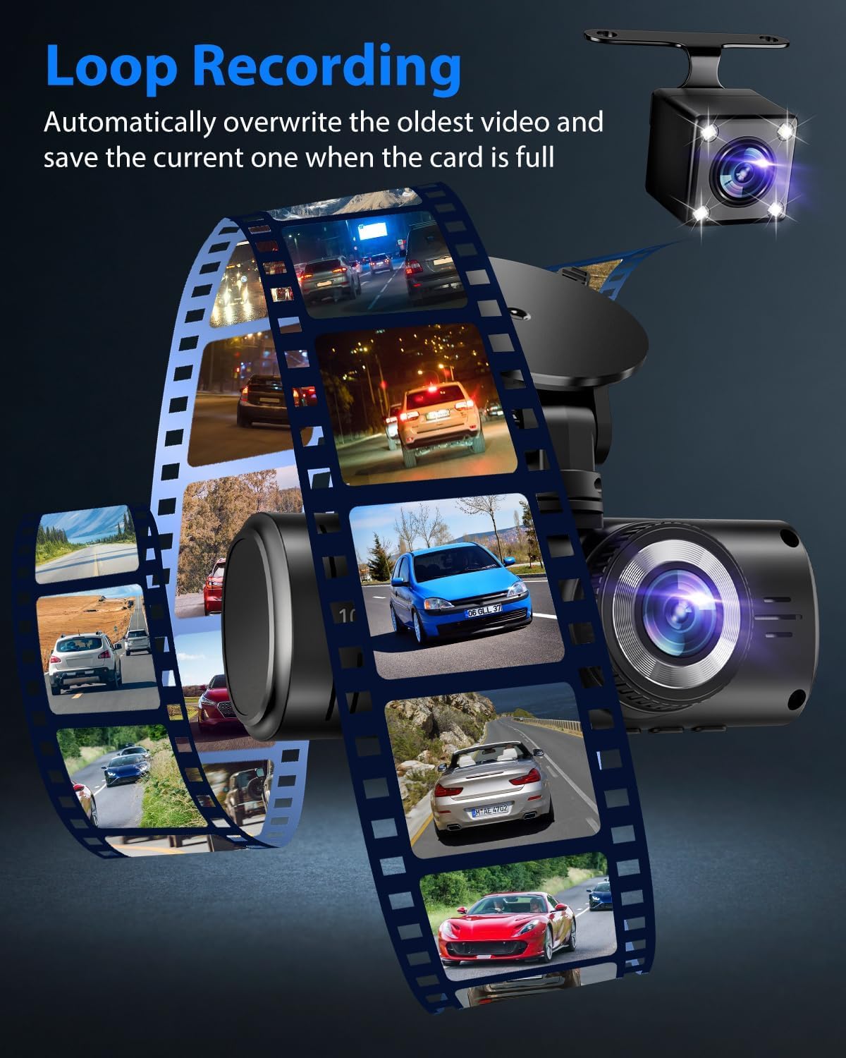 Thumbnail 4 de Dash Cam Front and Rear 1080P