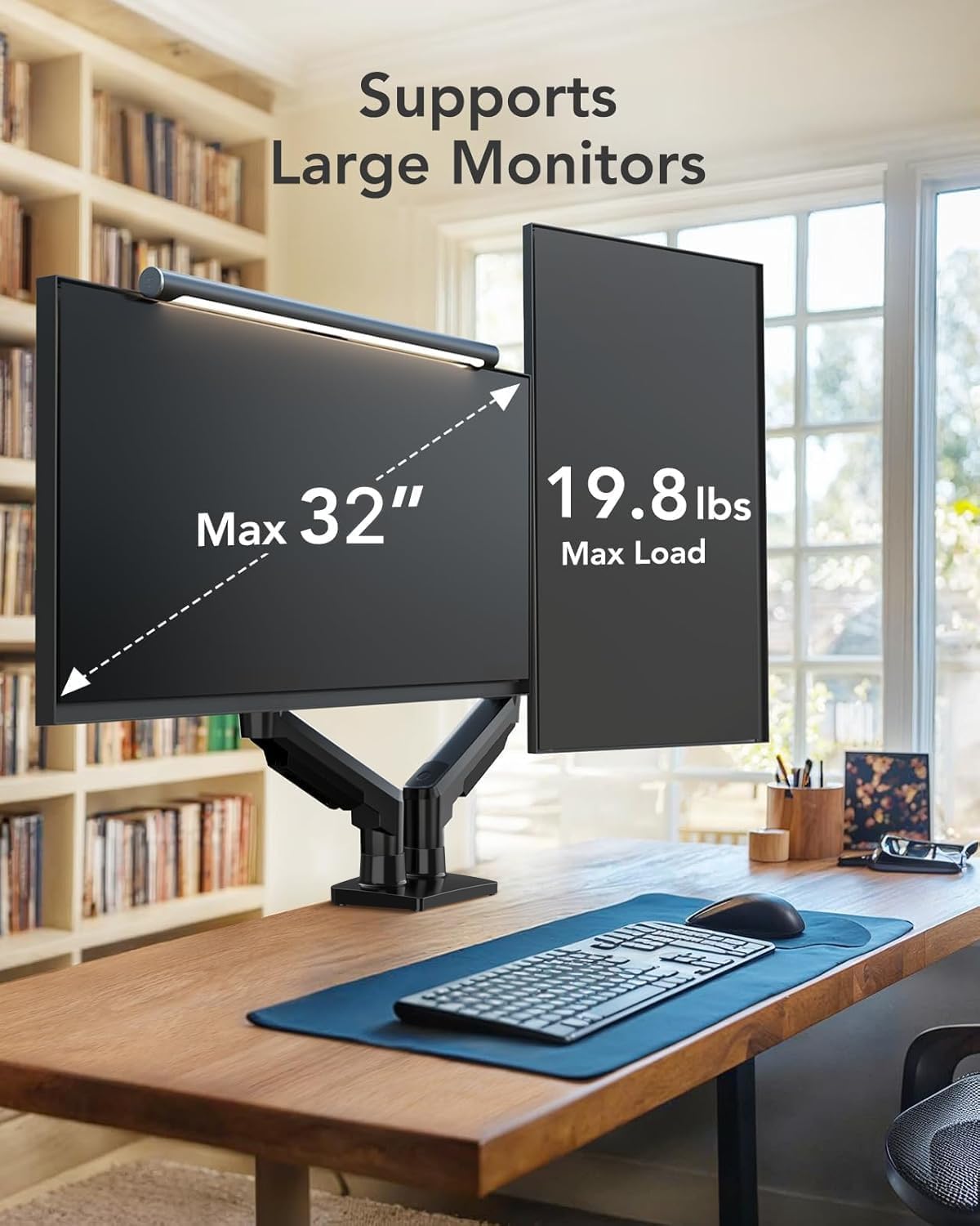 Detalle de HUANUO Dual Monitor Stand, 13 to 32 Inches