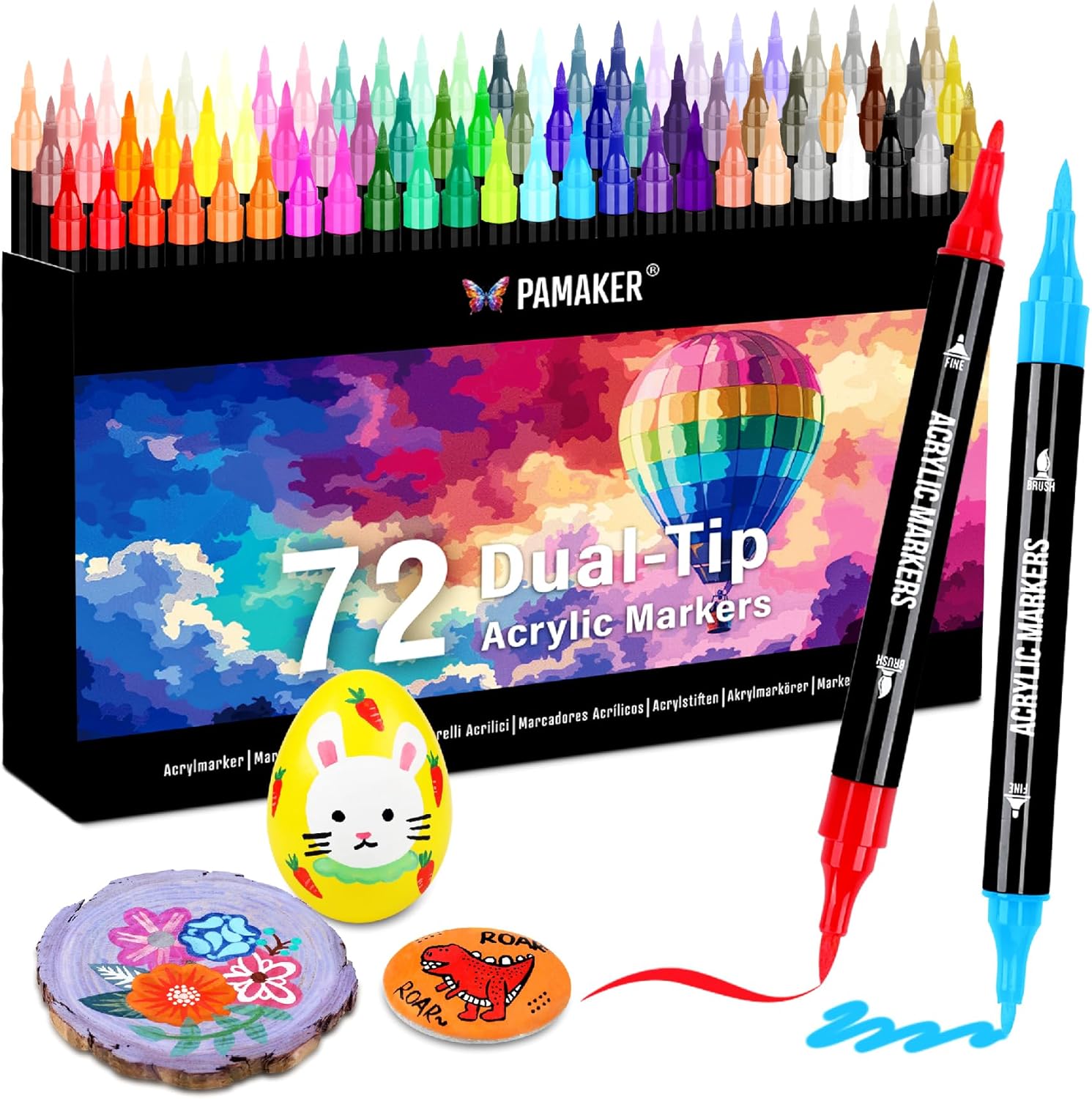 Pamaker 72 Farben Acrylstifte Set – Acrylmarker 🎨
