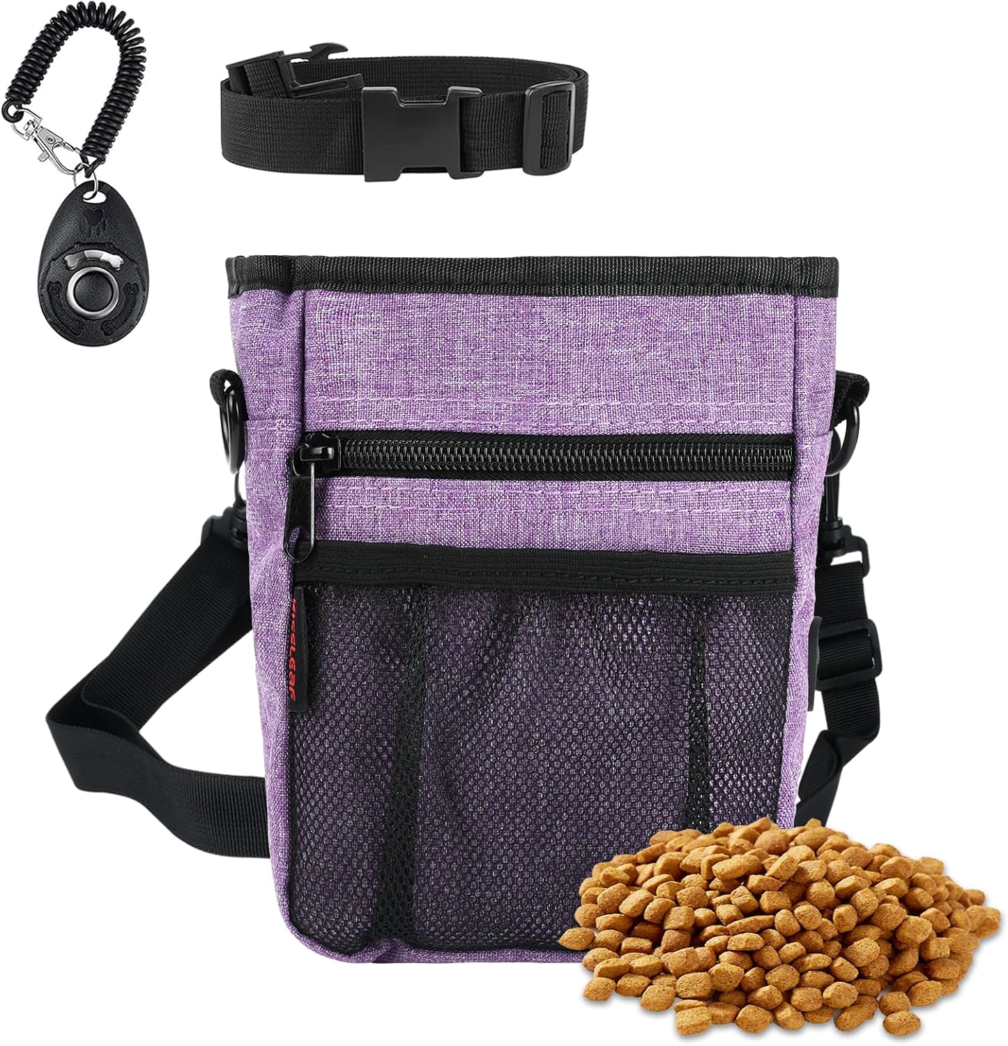 Thumbnail 6 de Kissleaf Porta Premietti per Cani Multifunzionale: Borsa Portasnack con Doppia Tasca e Dispenser