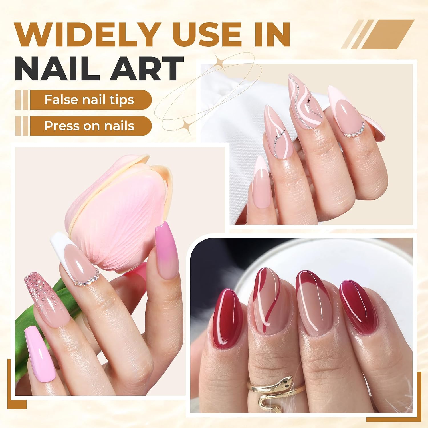 Detalle 2 de UNA GELLA CAUG-J38 Press-On Nail Glue, 3 x 5 mL, No UV/LED