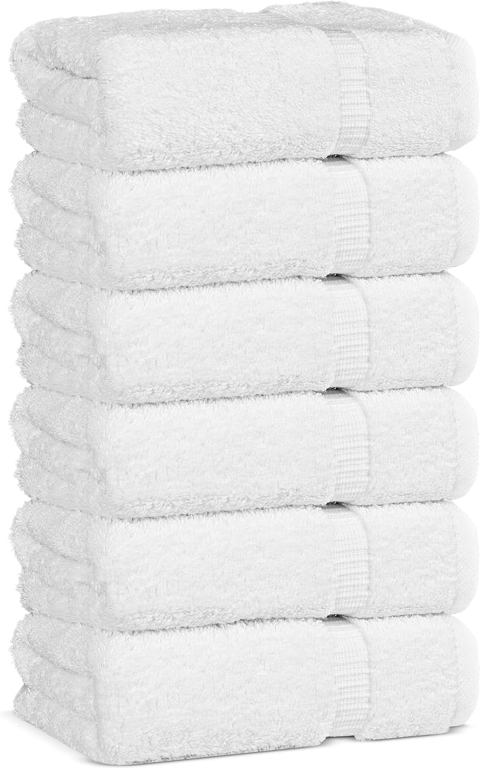 Detalle de Chakir Turkish Linens Hotel & Spa Quality 100% Cotton Turkish Hand Towels (6-Pack), White