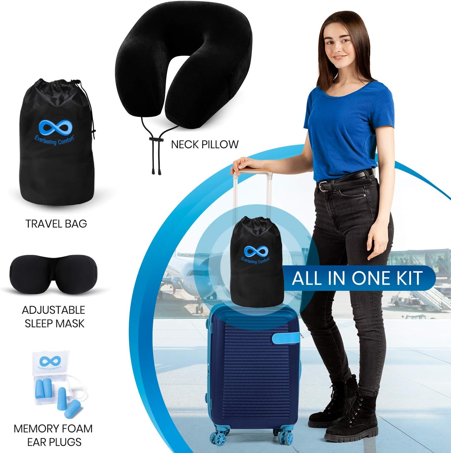 Thumbnail 4 de Everlasting Comfort Neck Pillow memory-foam travel pillow
