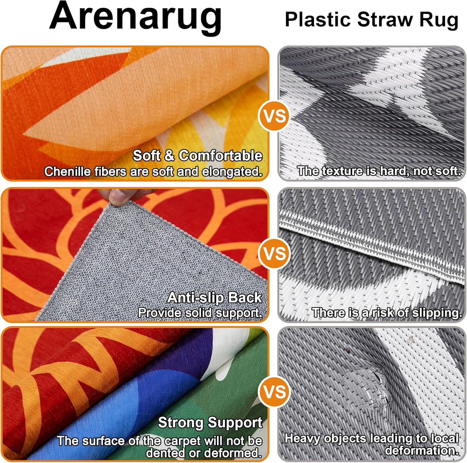 Thumbnail 4 de Colorful 9x12 Outdoor Area Rug: Multicolor Floral Chenille, Washable & Non-Slip