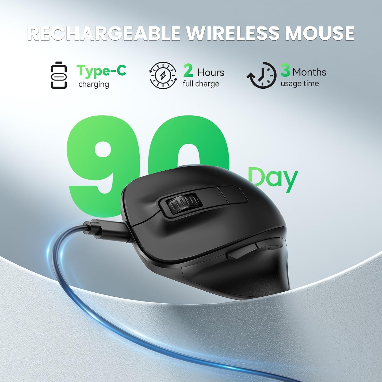 Thumbnail 3 de TECKNET Bluetooth Mouse 4800 DPI Ergonomic 🖱