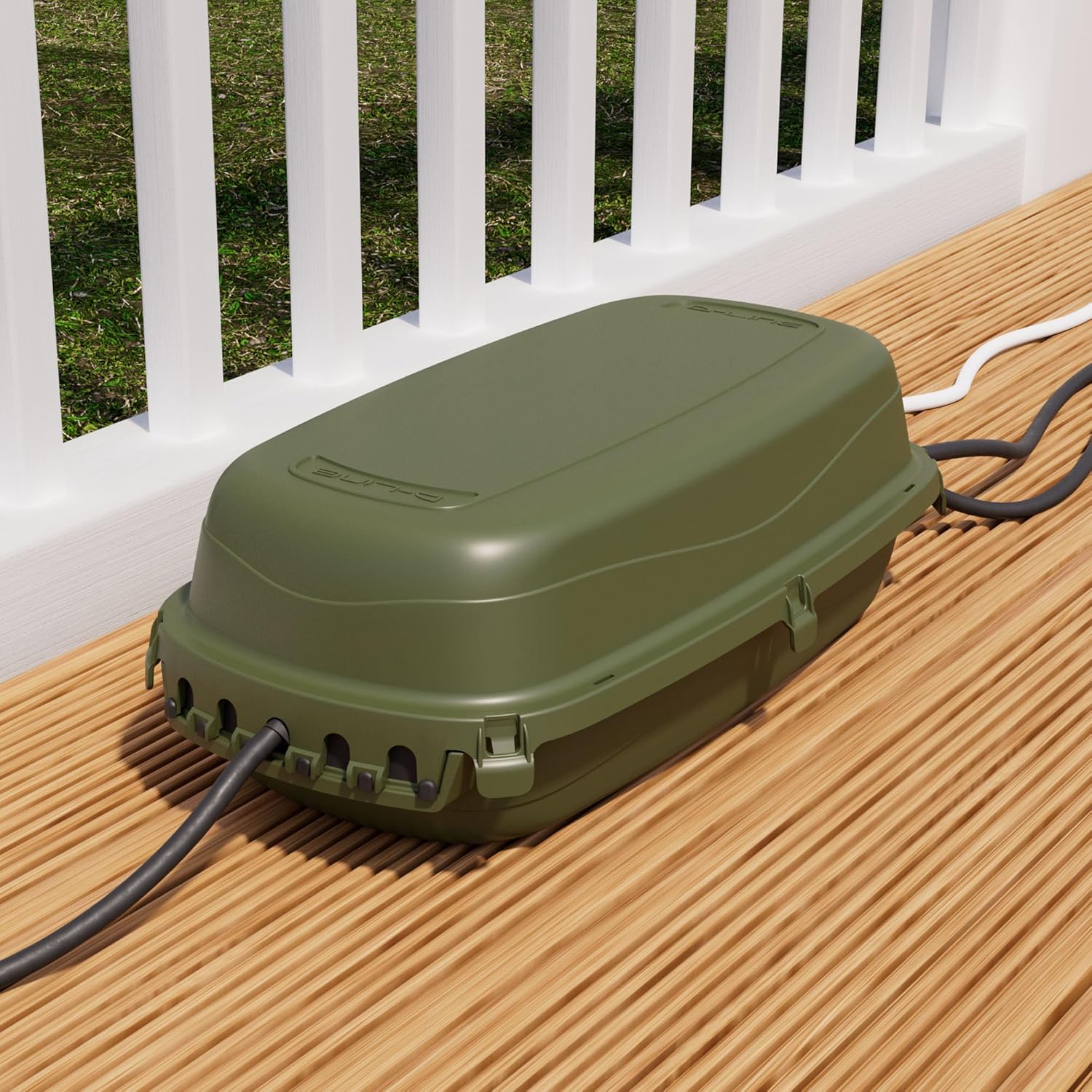 Detalle 2 de Boîtier étanche pour multiprise D-Line IP54 (cotes internes 290 × 125 × 110 mm) – couleur vert