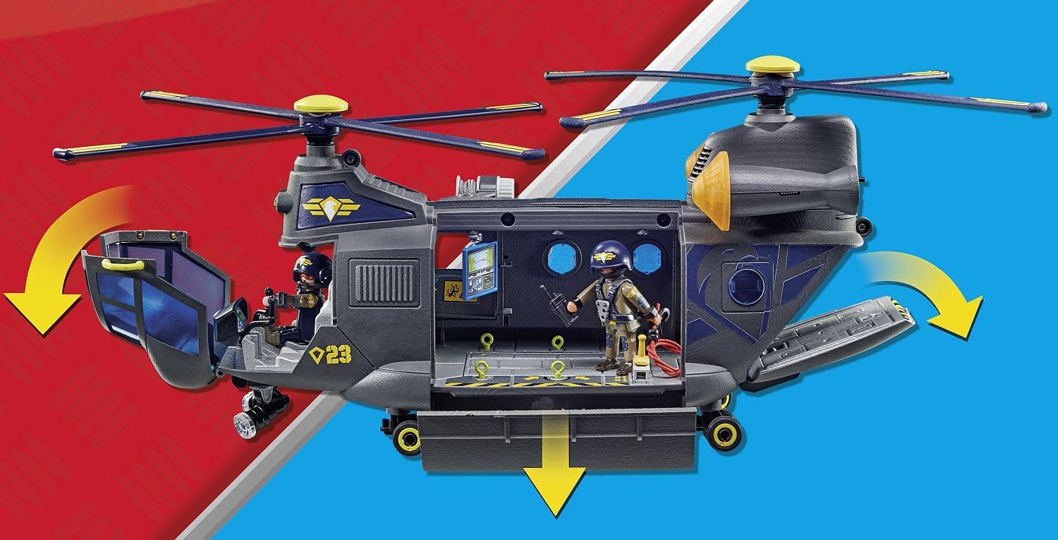 Thumbnail 4 de Playmobil 71149 Tactical Unit Rescue Aircraft with Winch, Lights and Sound