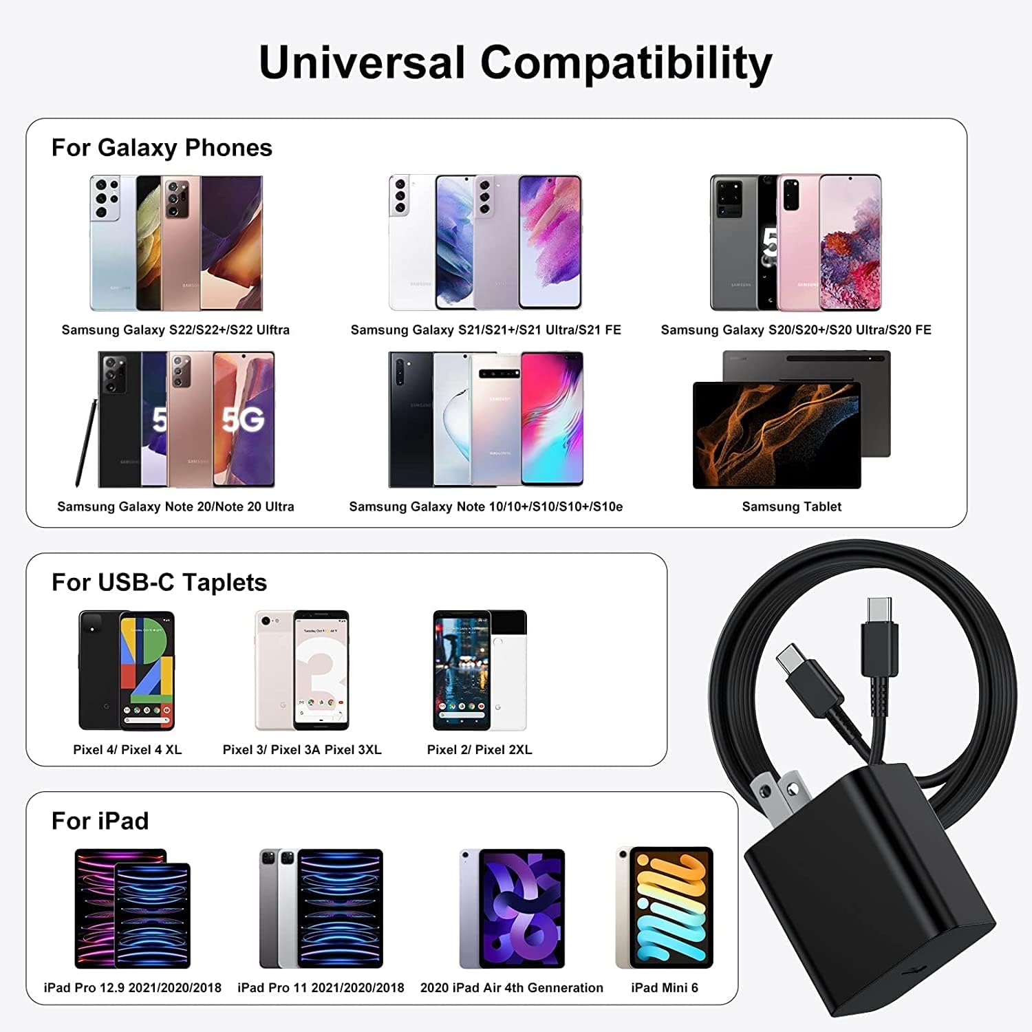 Thumbnail 6 de 45W Super Fast Charger 2Pack with 10ft Cable