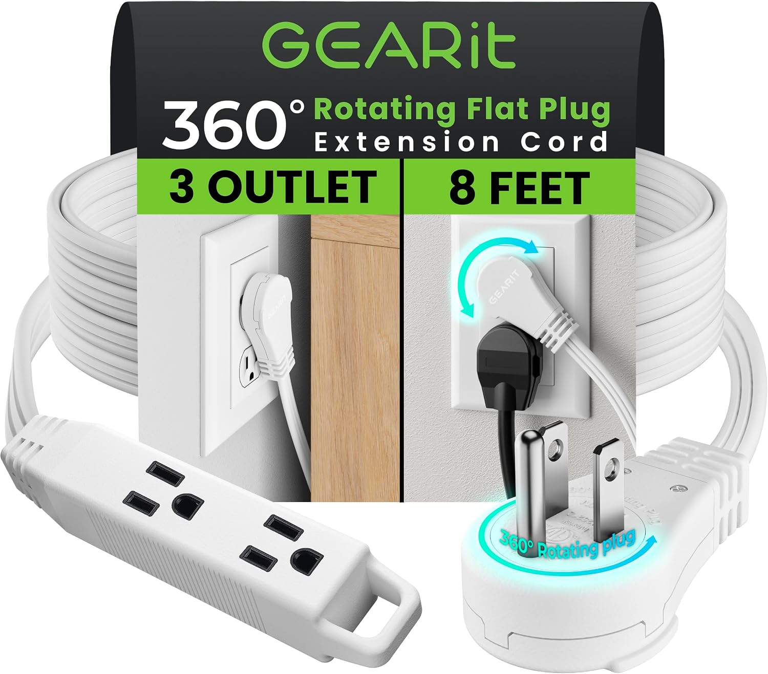 Detalle de GEARit Extension Cord 8 Feet