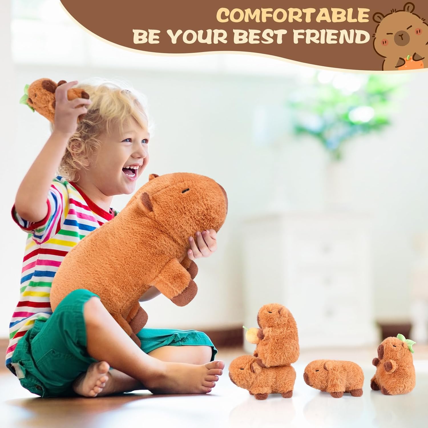 Thumbnail 4 de SuzziPals 5-in-1 Capybara Plush Set (Mommy + 4 Babies)