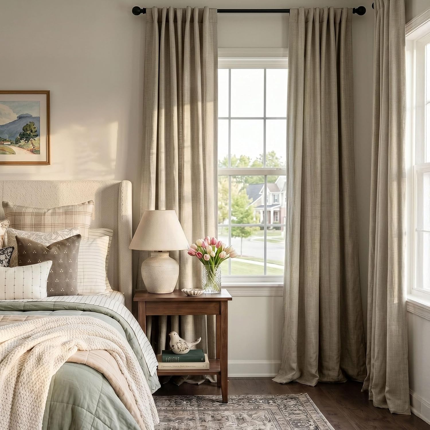 Detalle de INOVADAY Blackout Curtains, 84-Inch Length