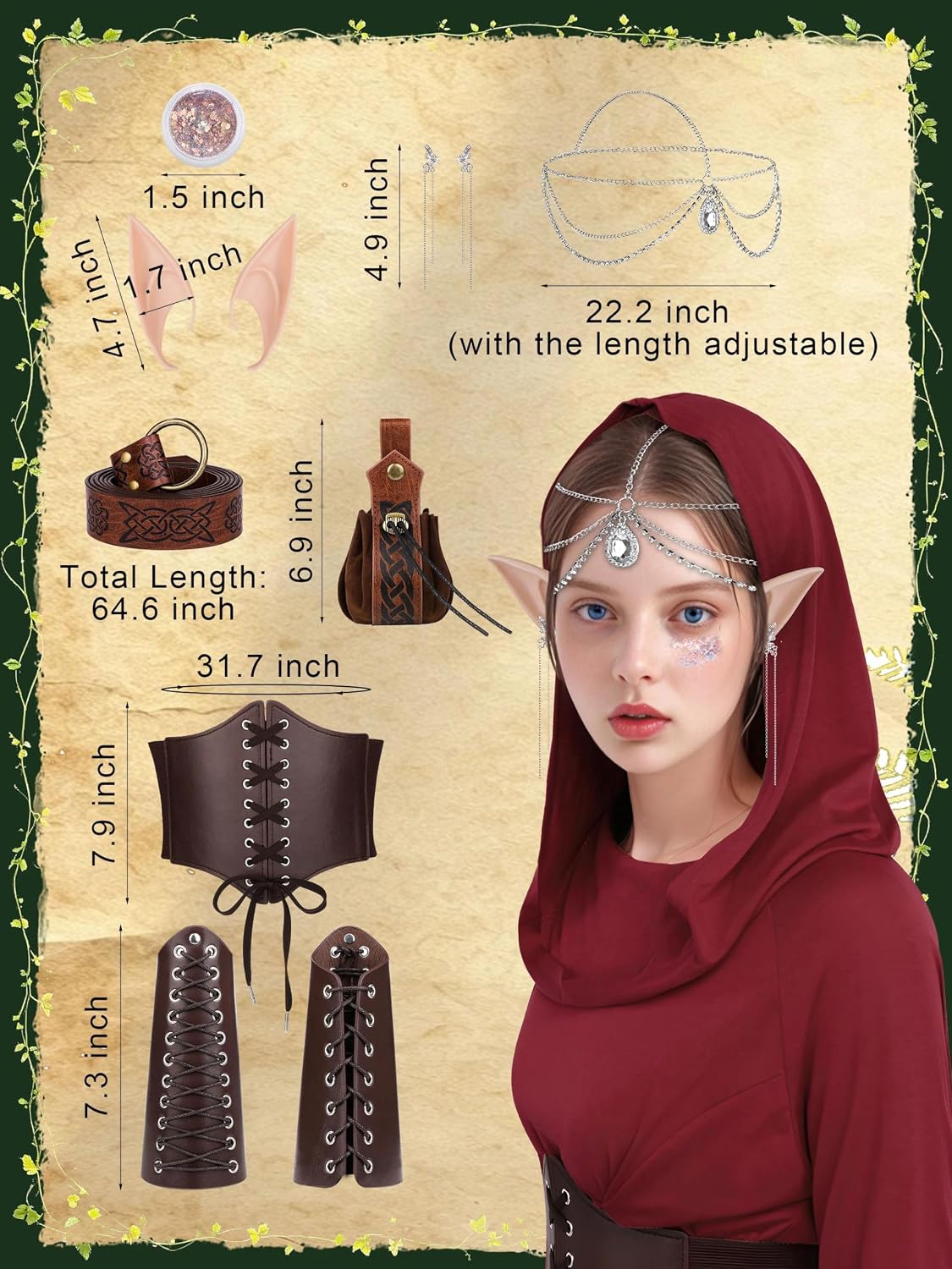 Detalle de Renaissance Costume Set in Polyester