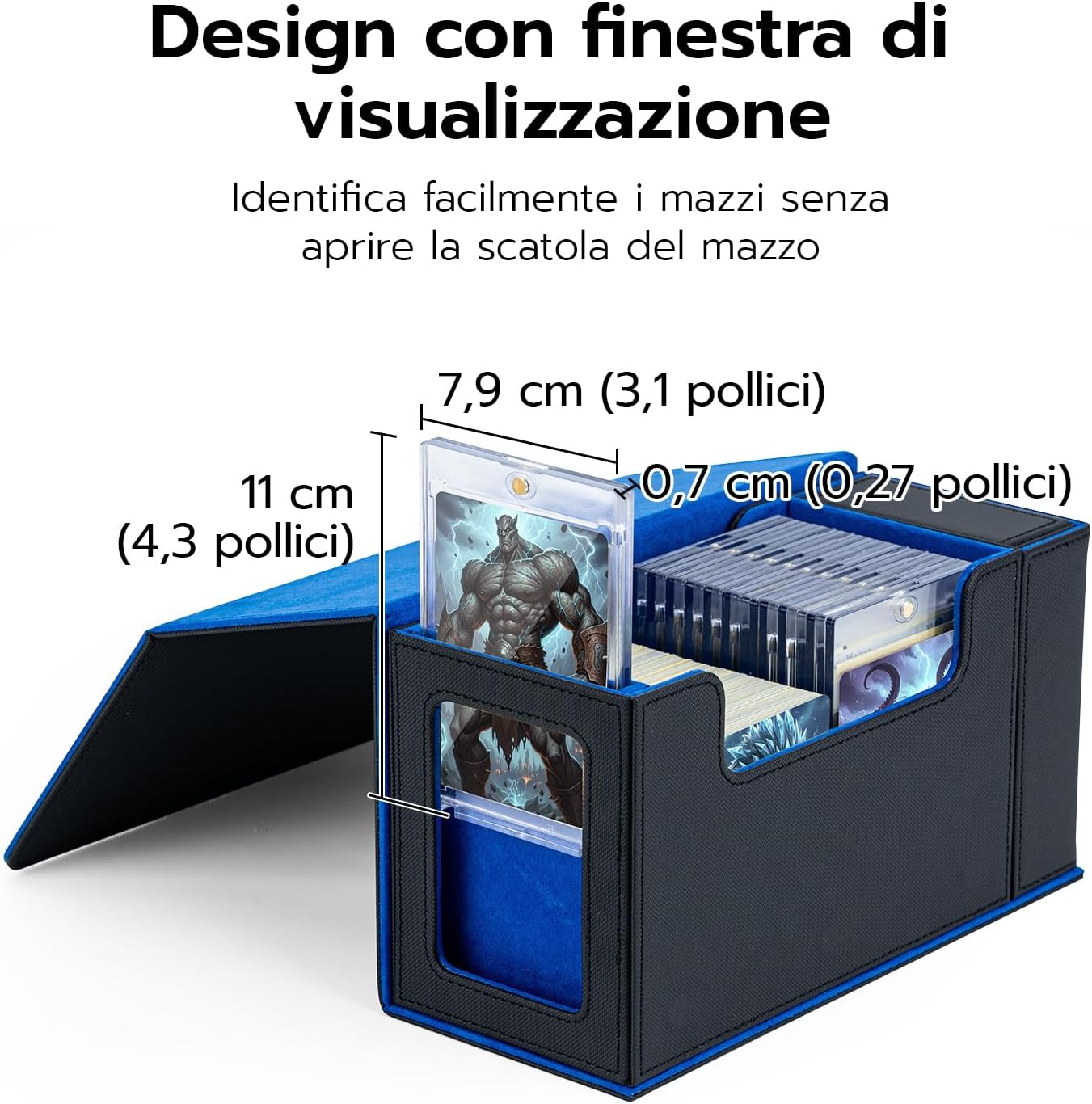 Thumbnail 2 de Tolesum Commander Deck Box: dopio porta mazzo in pelle PU, 22+ carte, box per dadi e ampia capacità