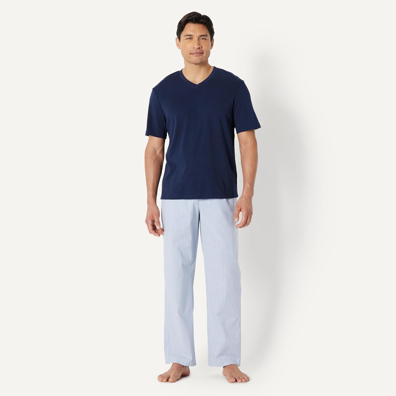 Thumbnail 4 de Amazon Essentials Men's Cotton Poplin Pajama Set with Cotton Jersey T-Shirt