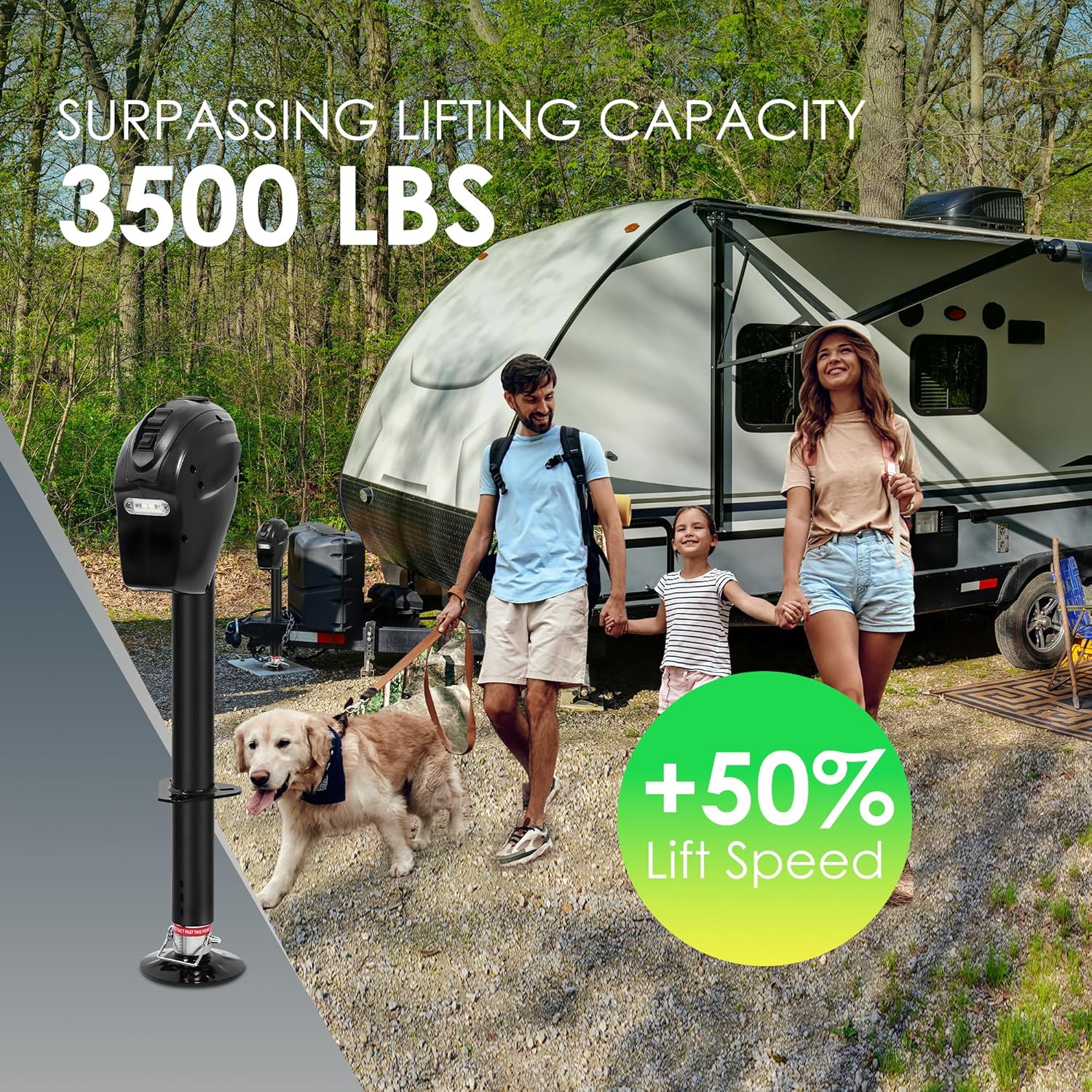 Detalle 2 de POLESTAR Electric Trailer Jack 3500 lbs đźšš