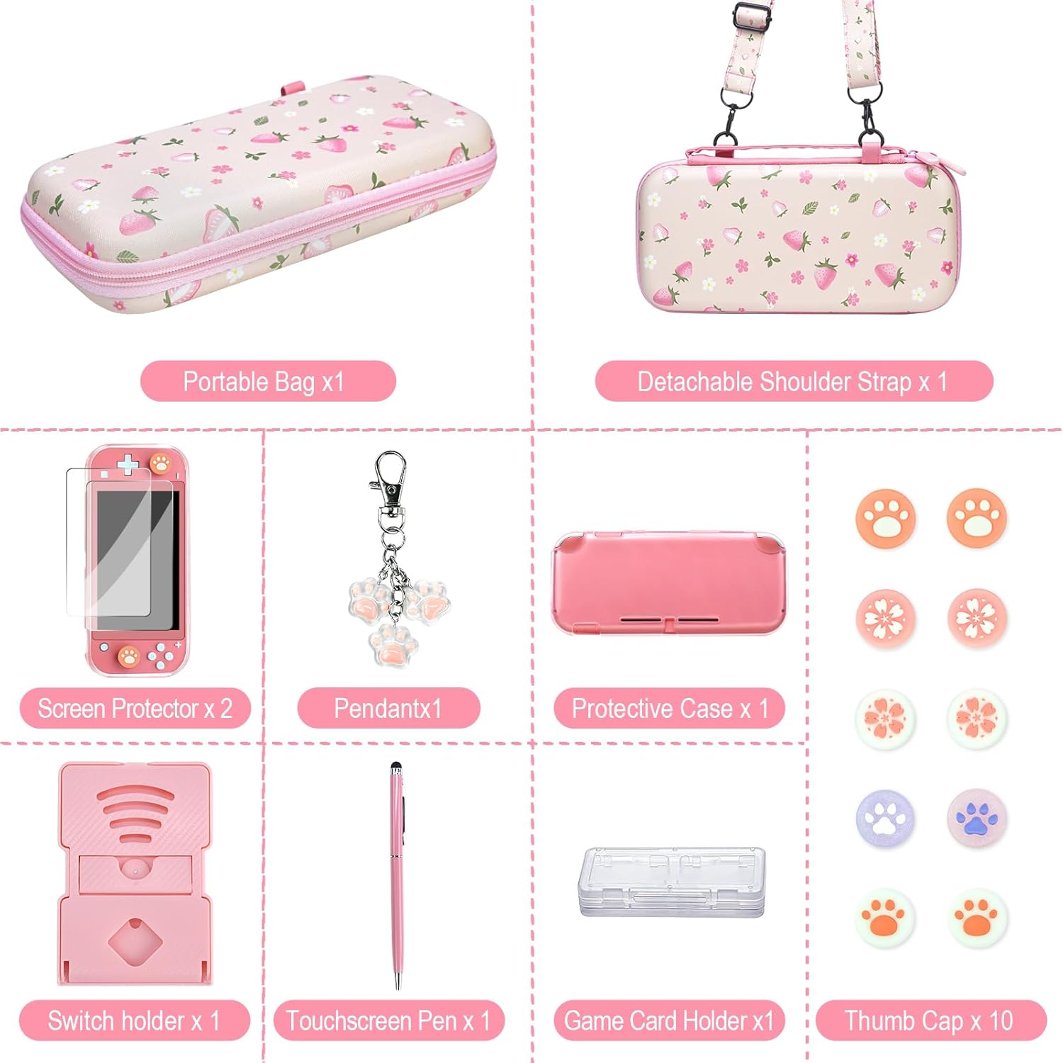 Thumbnail 1 de FIWWAT Switch Lite Case 19-in-1