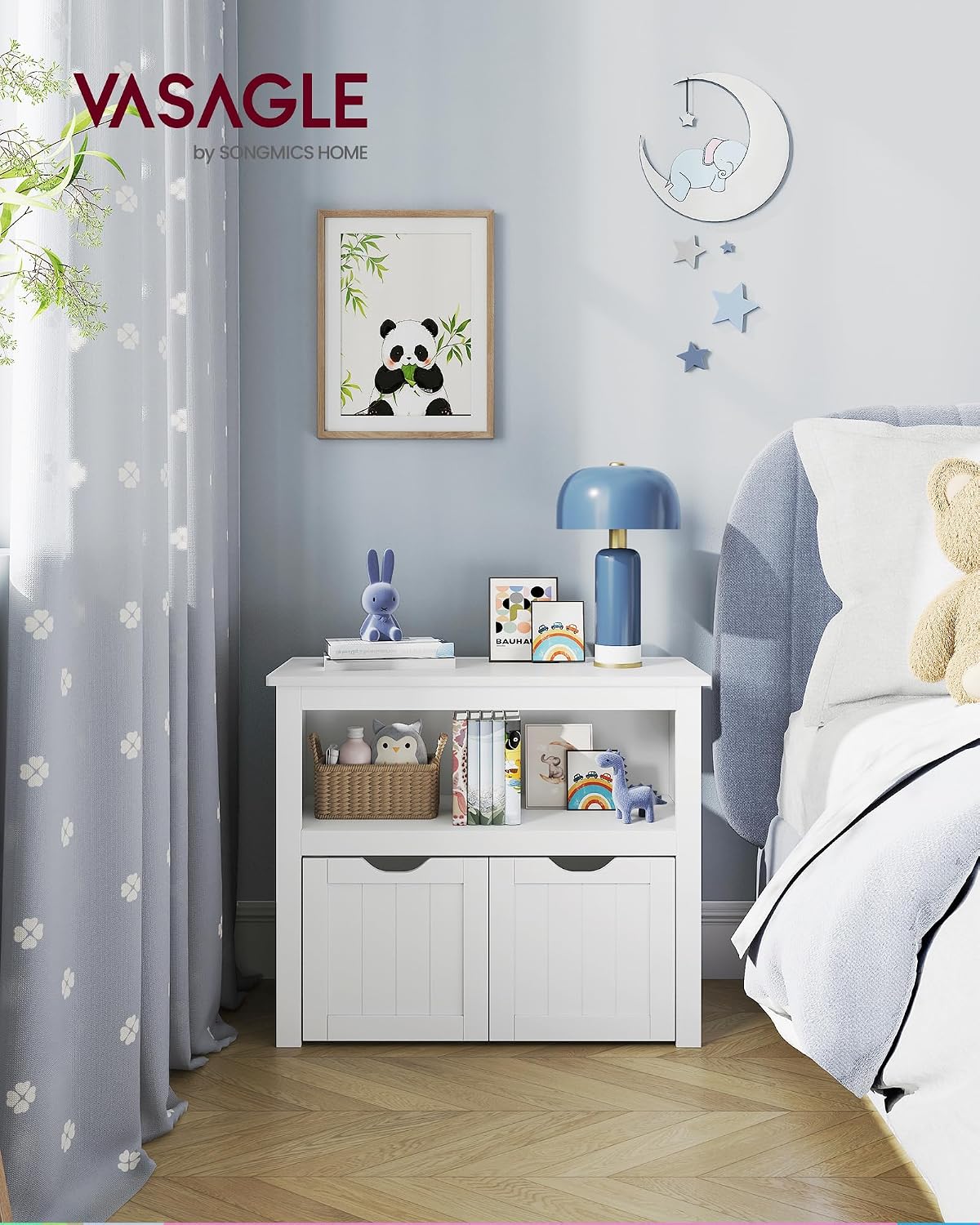 Thumbnail 1 de VASAGLE Kinderregal LHS280WB01 – Spielzeugregal und Aufbewahrungsschrank in Wolkenweiß