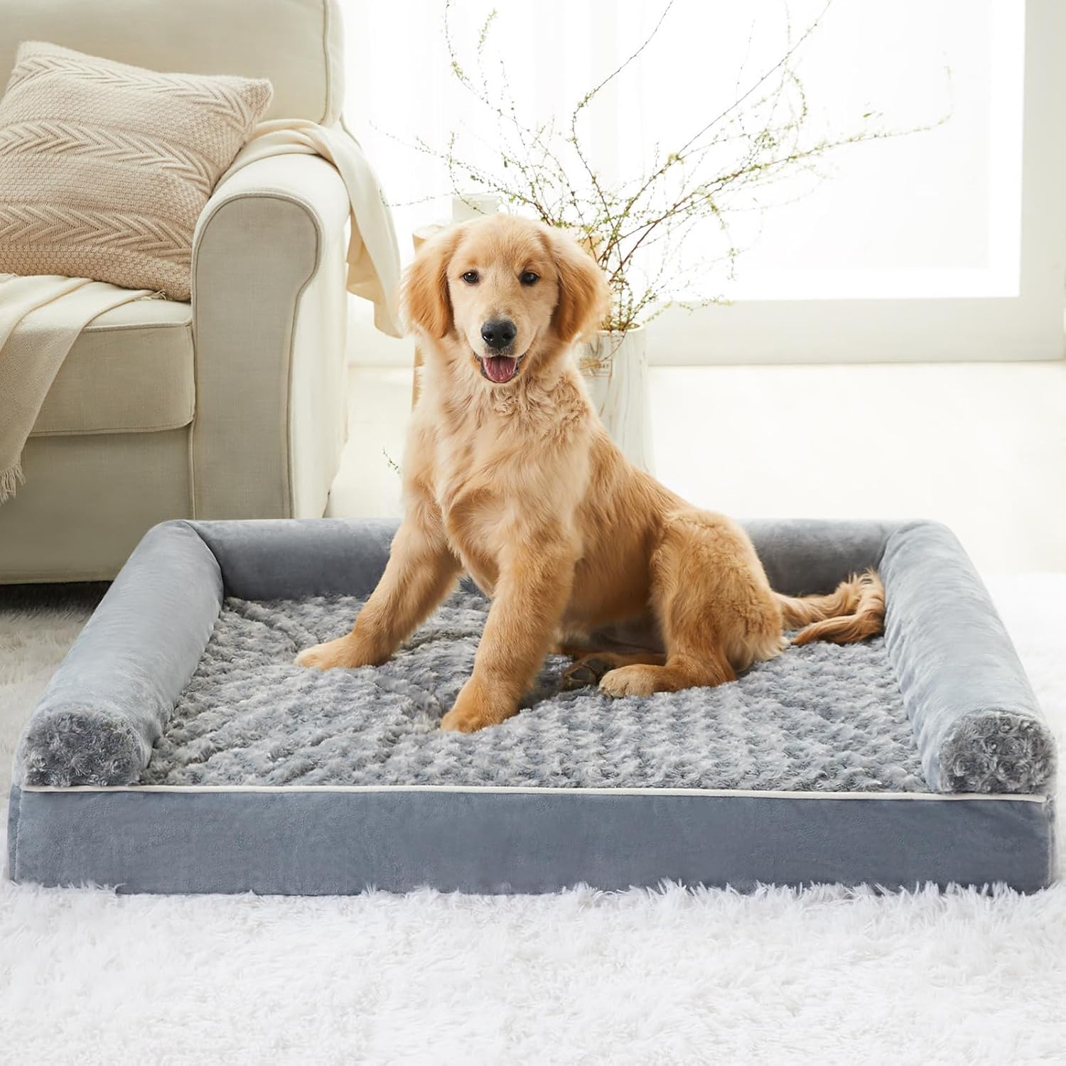 Thumbnail 6 de BFPETHOME Dog Bed 48 x 35 x 7 in