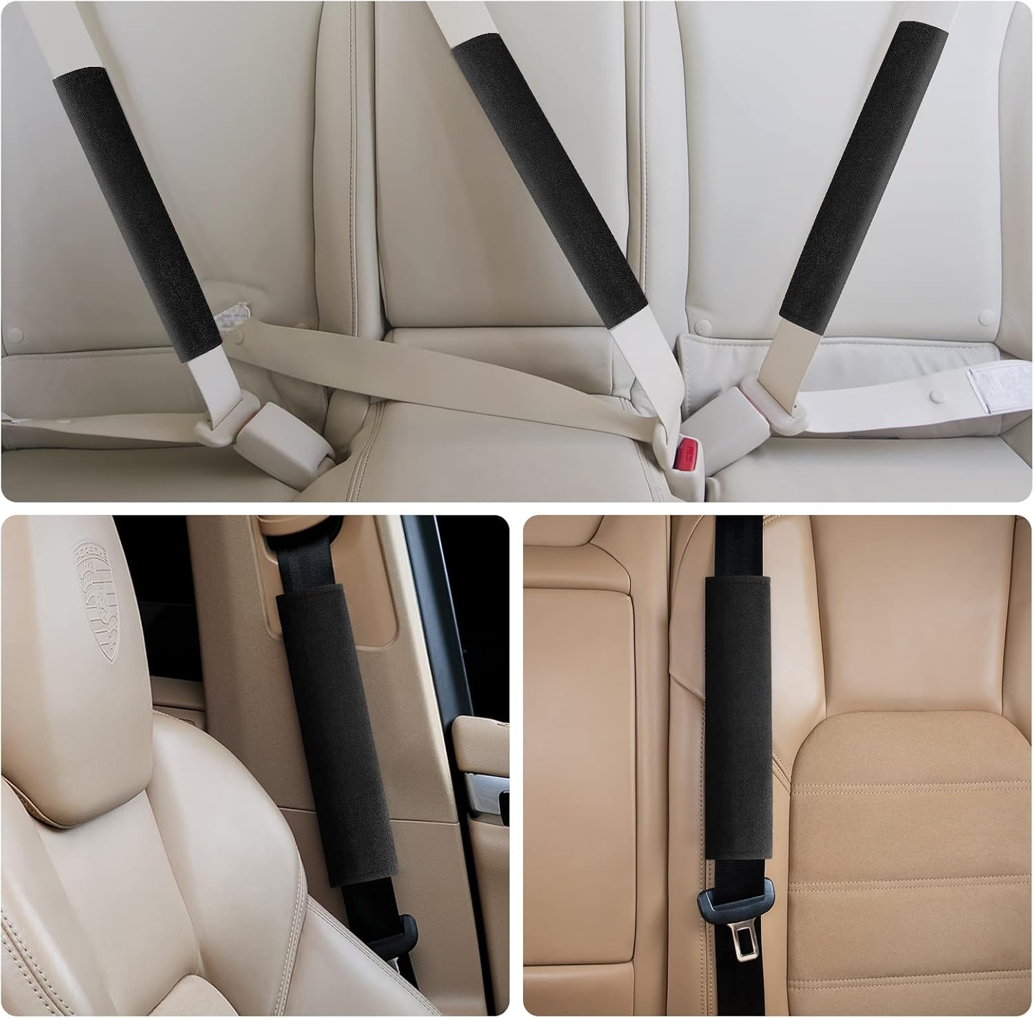Thumbnail 6 de URAQT Protezione per Cintura di Sicurezza – Cuscini 4 pezzi in memory foam per comfort durante i viaggi
