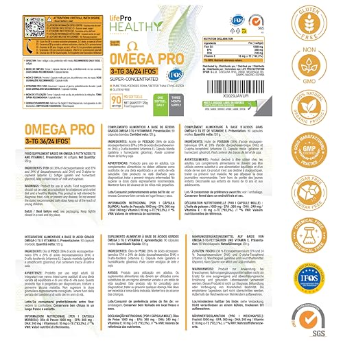 Thumbnail 8 de Omega 3 IFOS Capsulas 3000mg con Vitamina E - Life Pro Healthy (LP HEALTHY ESSENTIALS), 30–90 tomas